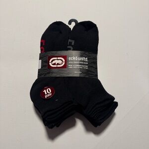 Ecko Socks Mens Black 10 Pack